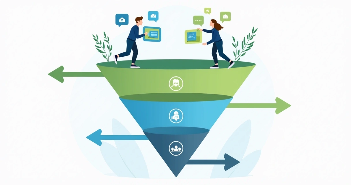 Gráfico ilustrando o progresso do lead por etapas de nutrição no funil B2B