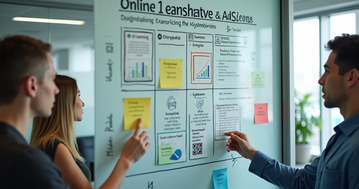 Quadro mostrando matriz Kirkpatrick aplicada a curso online 