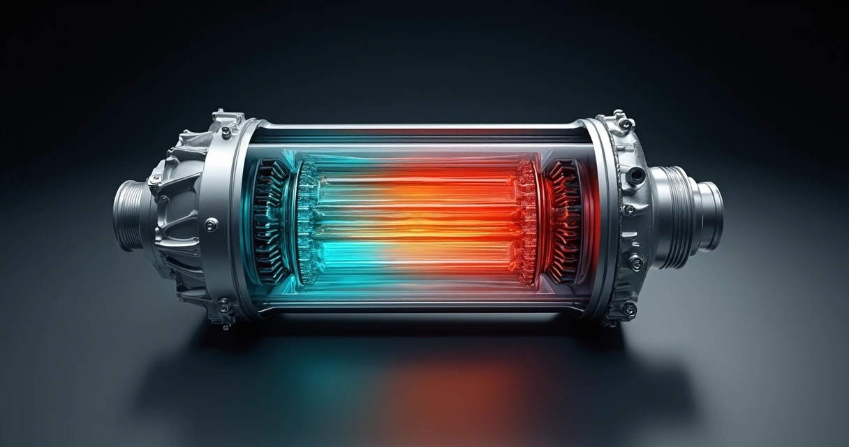 Trocador de calor da transmissão em corte com fluxo de óleo e líquido de arrefecimento 