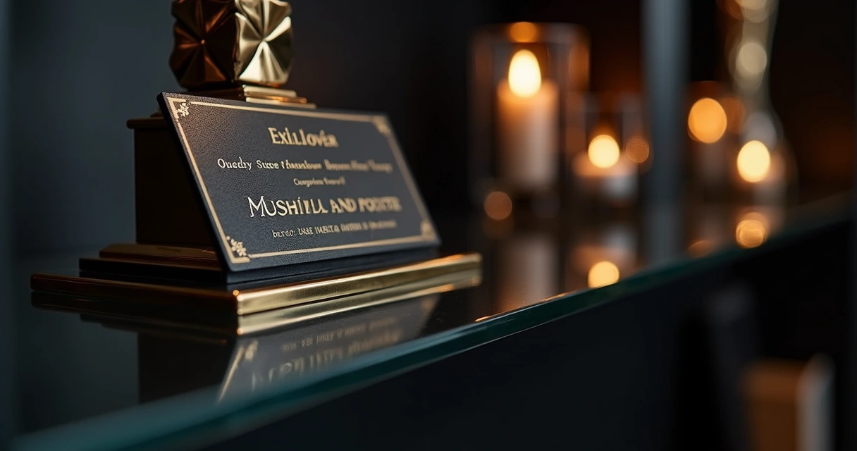 Troféu personalizado e placa de homenagem corporativa 