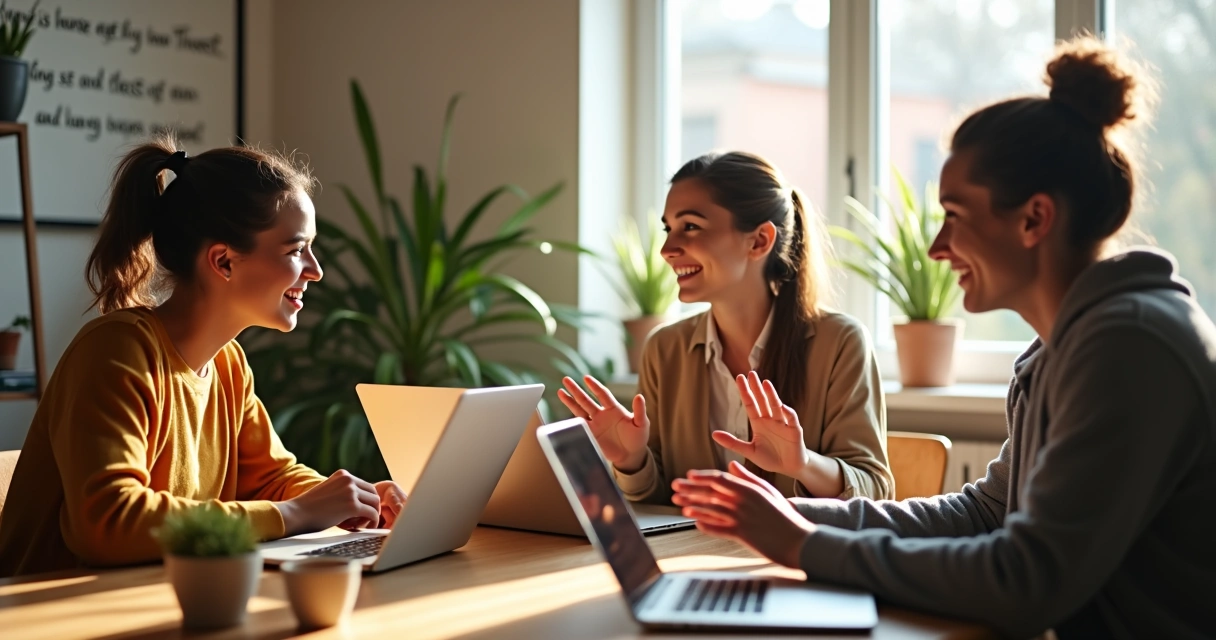 Remote team building trust through video call teamwork