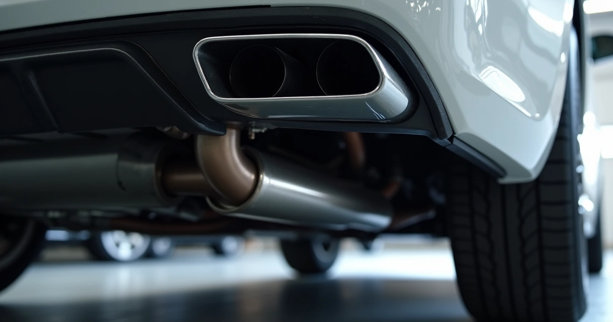 Sistema de escapamento com tubos, catalisador e silencioso. 