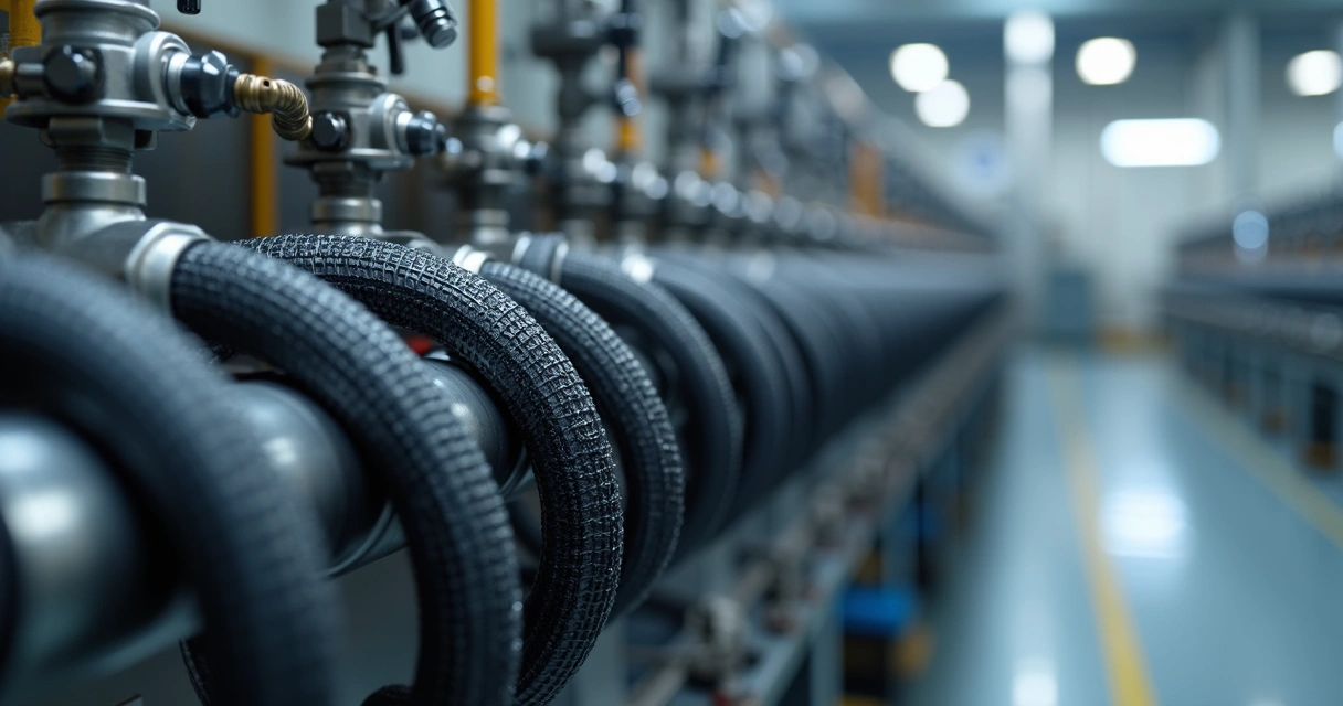 Tubos e mangueiras de poliamida em aplicação industrial 