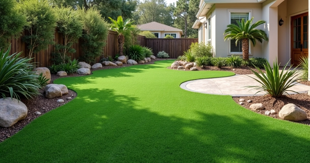 Artificial turf installation with integrated drainage system 
