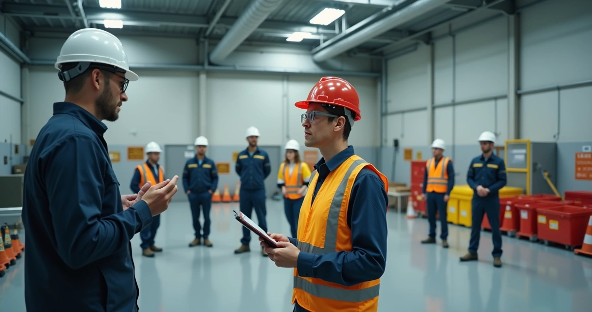Instrutor registra presença em treinamento prático de NR
