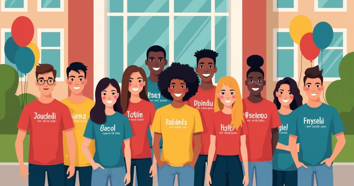 Turma reunida exibindo camisetas personalizadas do 9º ano em evento escolar 