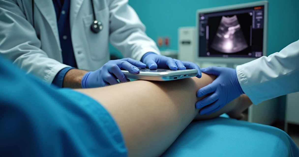 Vascular exam with ultrasound for vein mapping