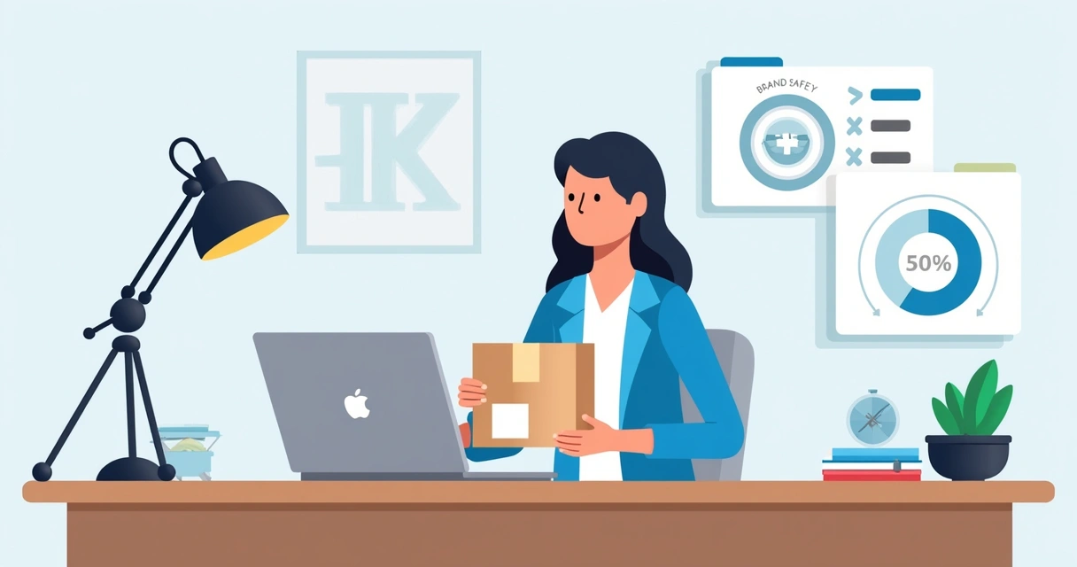 Unboxing de produto com influenciador mostrando reação e gráficos de reputação ao lado 