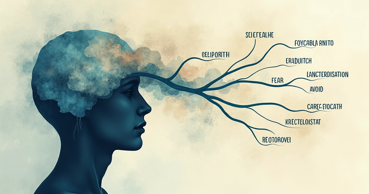 Mind map illustration showing unconscious beliefs leading to different behaviors 