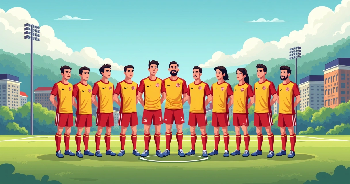 Equipe esportiva com uniformes personalizados em São João de Meriti, cores vivas e logo do time destacados 