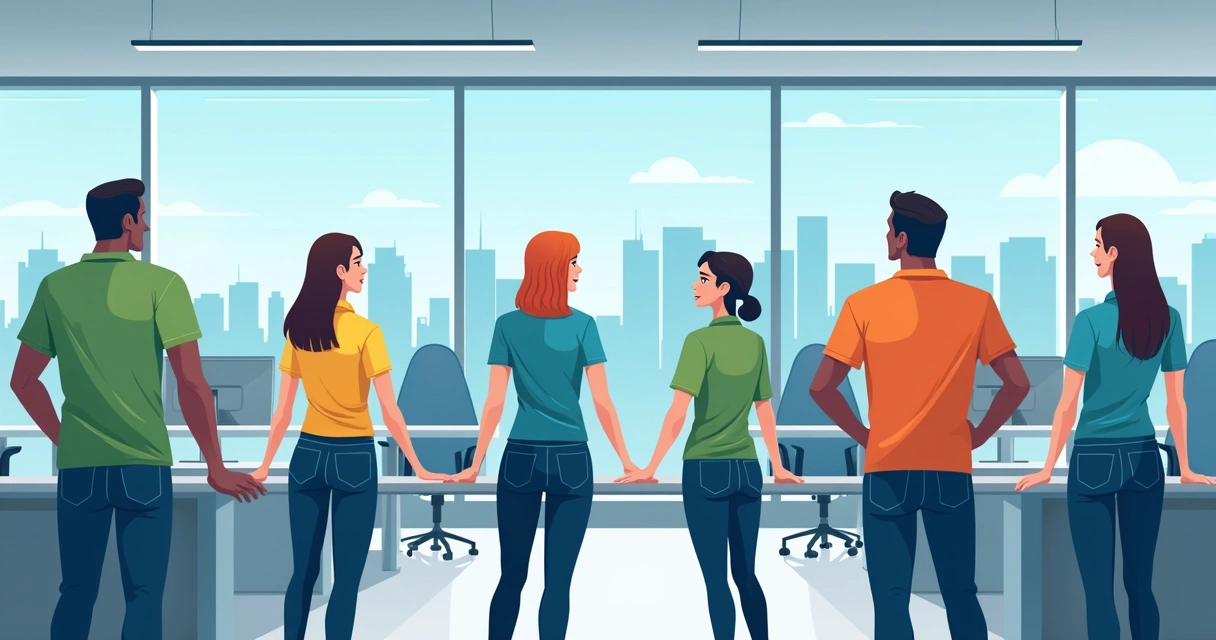 Uniformes corporativos personalizados em ambiente empresarial de Sorocaba 