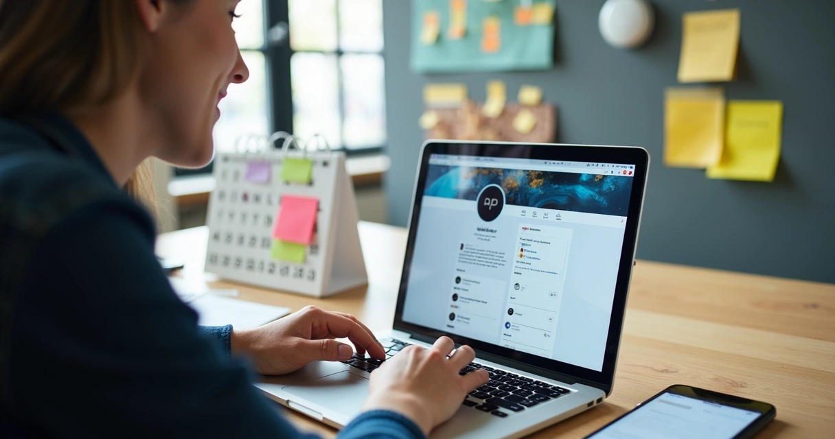 Updating business social media profile