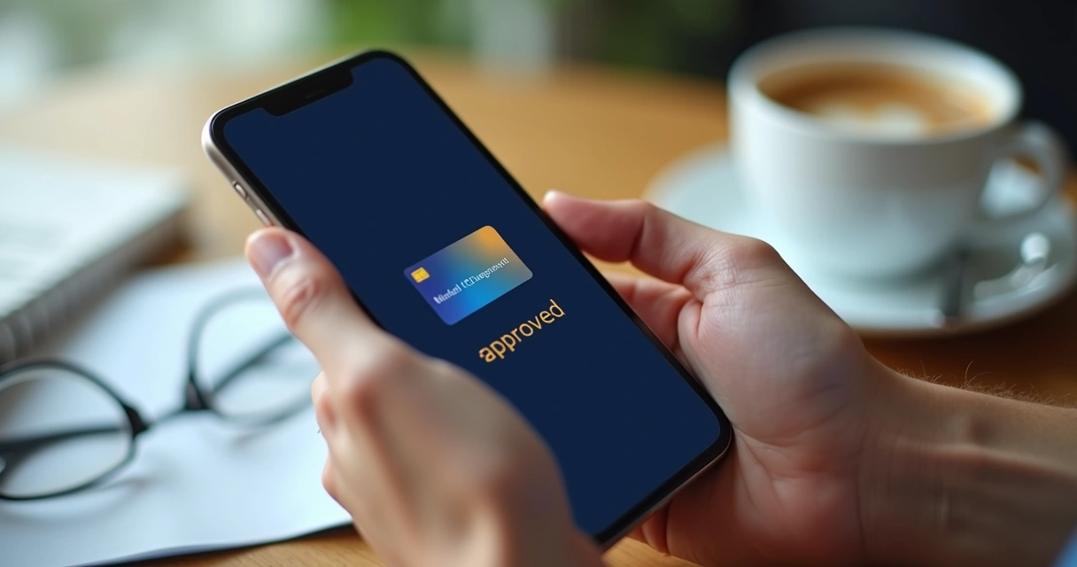 Tela de celular mostrando aprovação de upgrade de cartão de crédito 