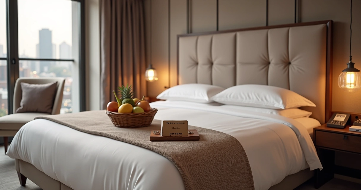 Quarto de hotel superior preparado para upgrade 