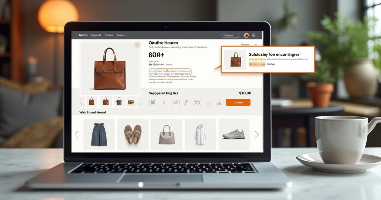 Tela de e-commerce mostrando sugestão de produtos para upsell e cross-sell 