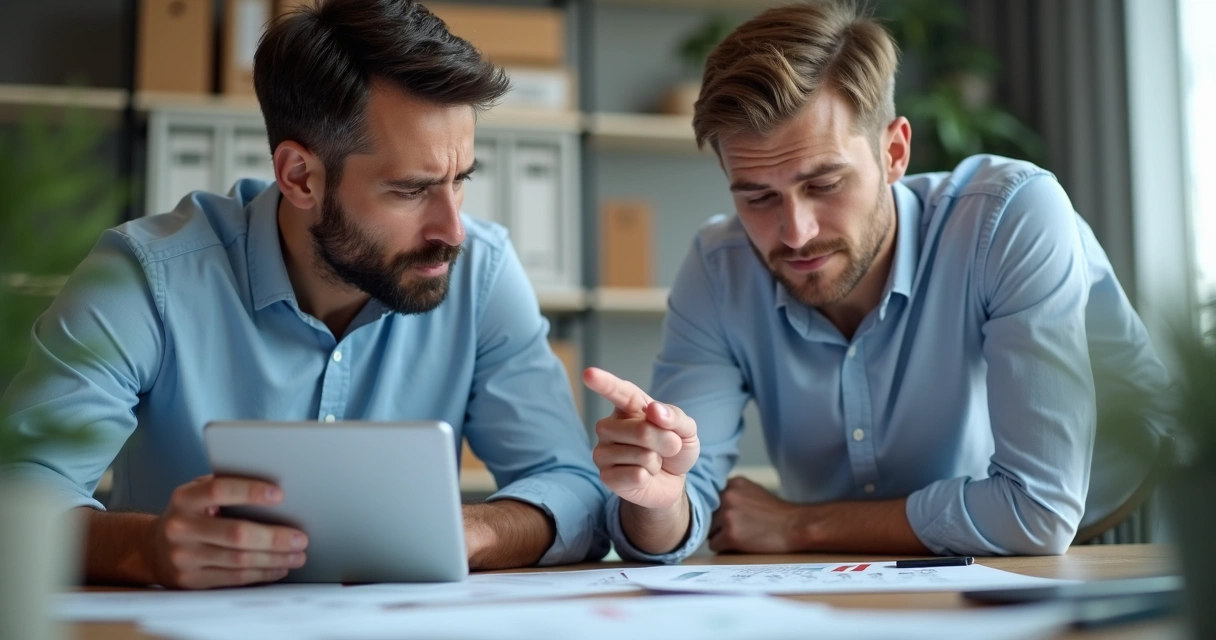 Empresário mostra calendário e destaca prazo ao cliente em mesa de reunião 