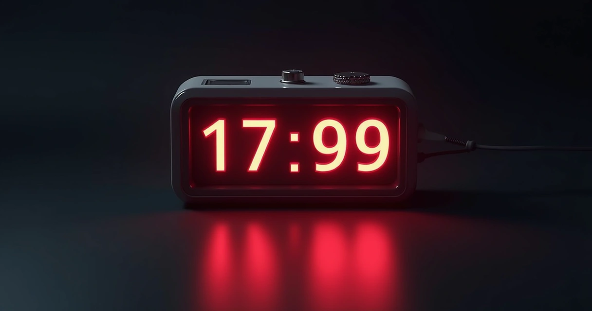 Contador regressivo colorido indicando tempo de oferta limitada 