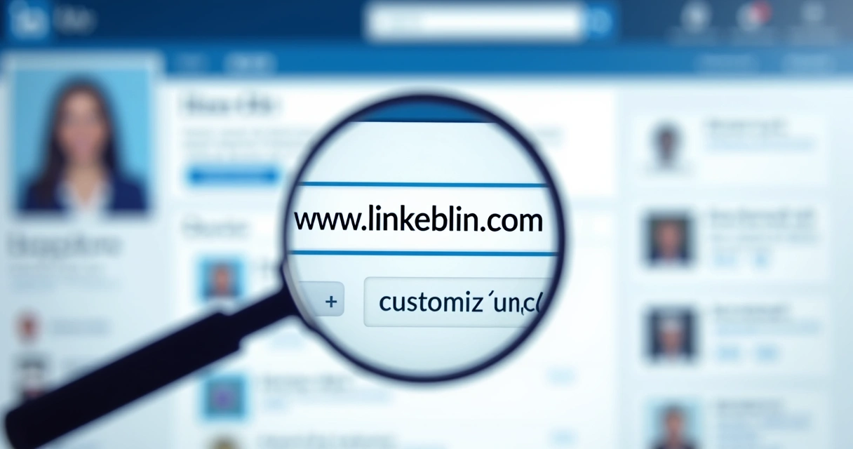 Página de edição de perfil do LinkedIn ressaltando a URL personalizada 