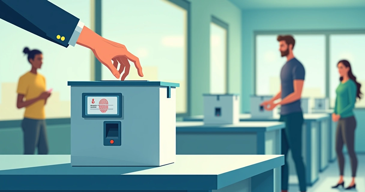 Votação em urna eletrônica com uso de biometria