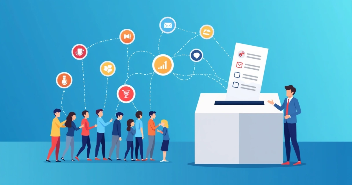Tela de urna eletrônica digital em ambiente azul, com botões de votação e símbolos de redes sociais 