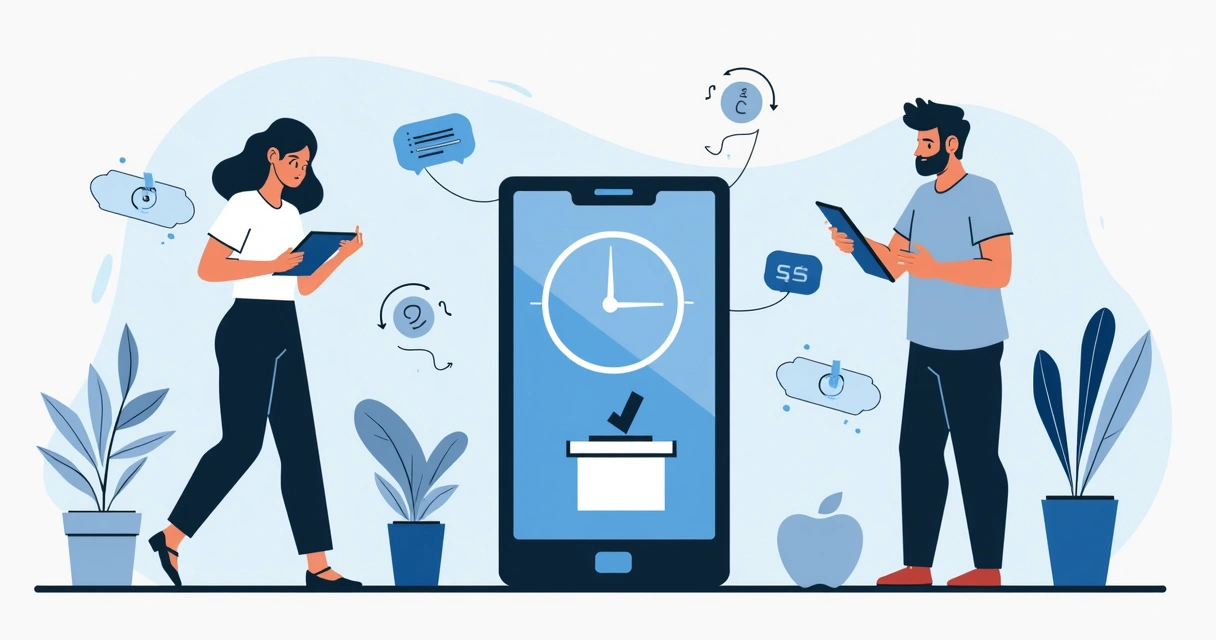 Urna eletrônica e smartphone lado a lado representando votação sindical digital 