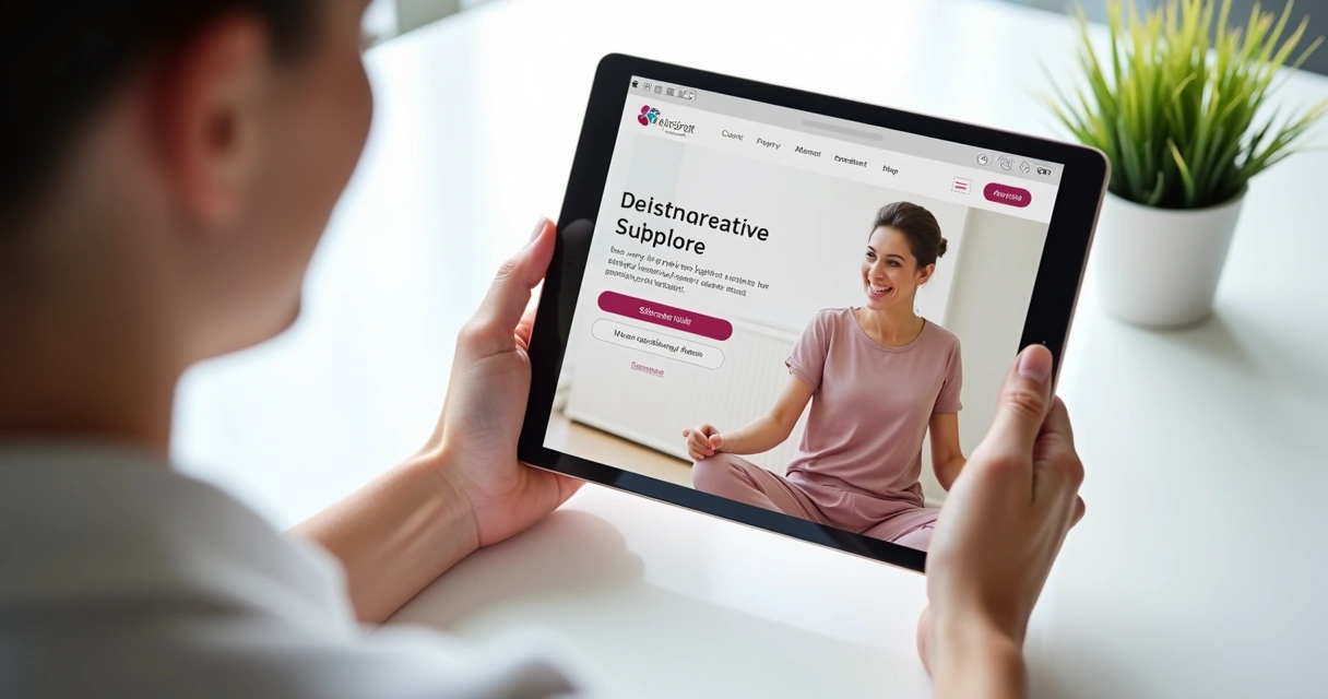 Site de fisioterapia aberto em smartphone e tablet 