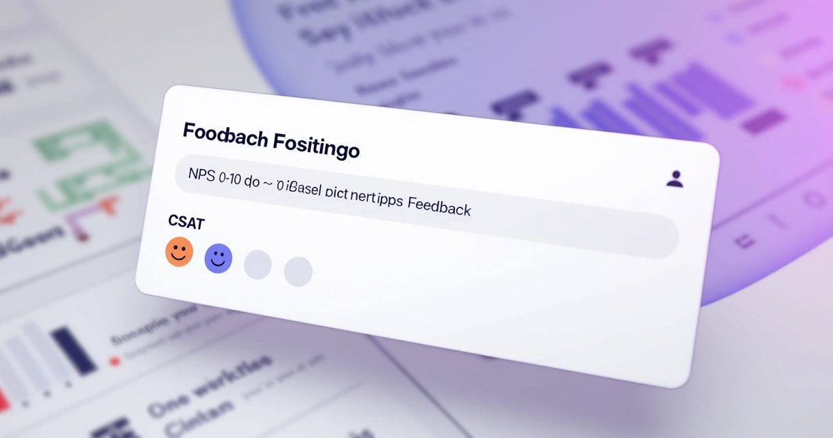 In-app feedback modal with NPS and CSAT questions 