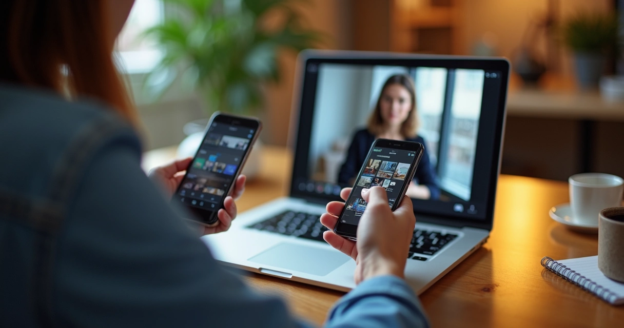 Early users giving feedback on app during video call test