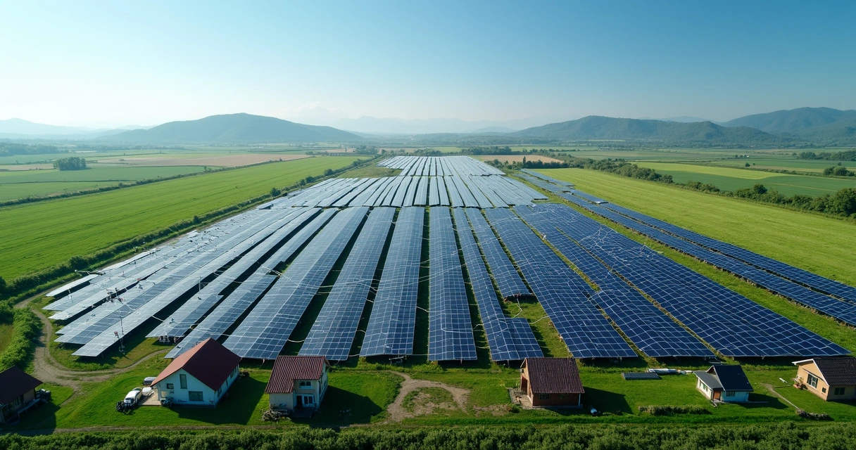 Estrutura de geração solar compartilhada