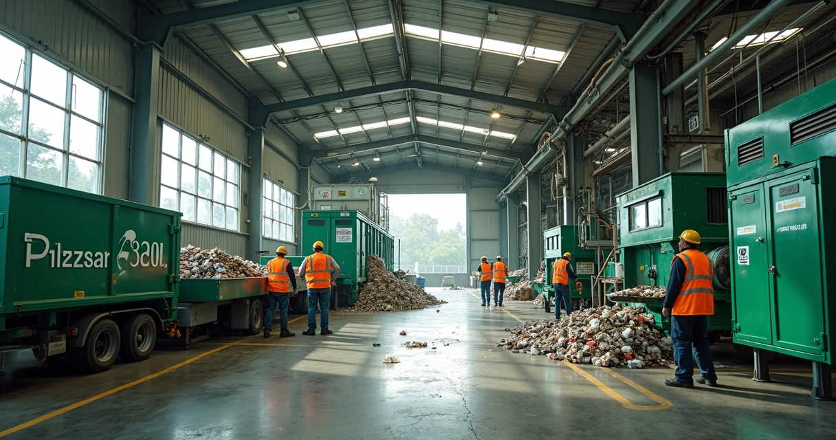 Usina de reciclagem operando em consórcio municipal no Paraná