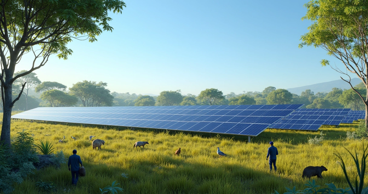 Usina solar integrada ao meio ambiente brasileiro 