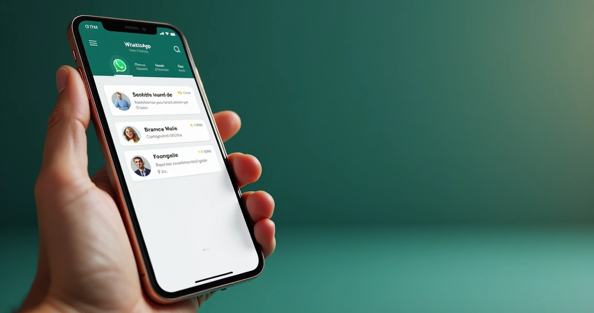Tela de CRM simples integrada ao WhatsApp em celular
