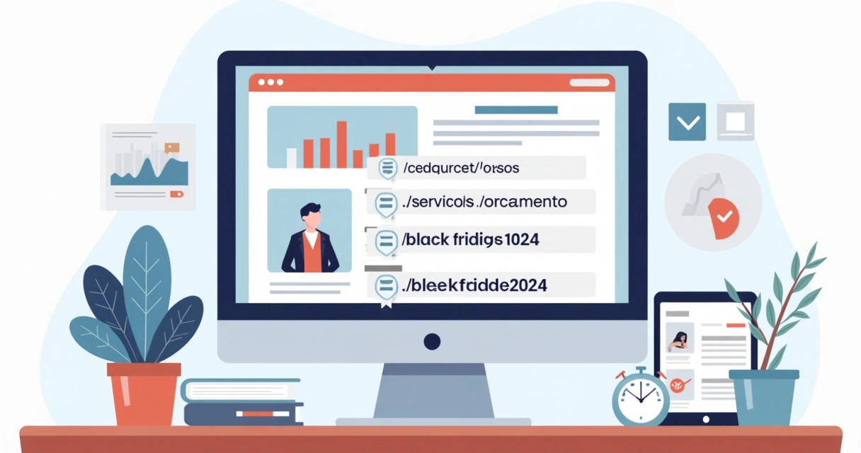 Exemplo de aplicação de URLs em landing pages