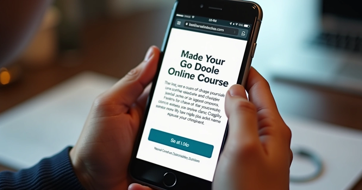 Pessoa usando smartphone para acessar landing page responsiva 