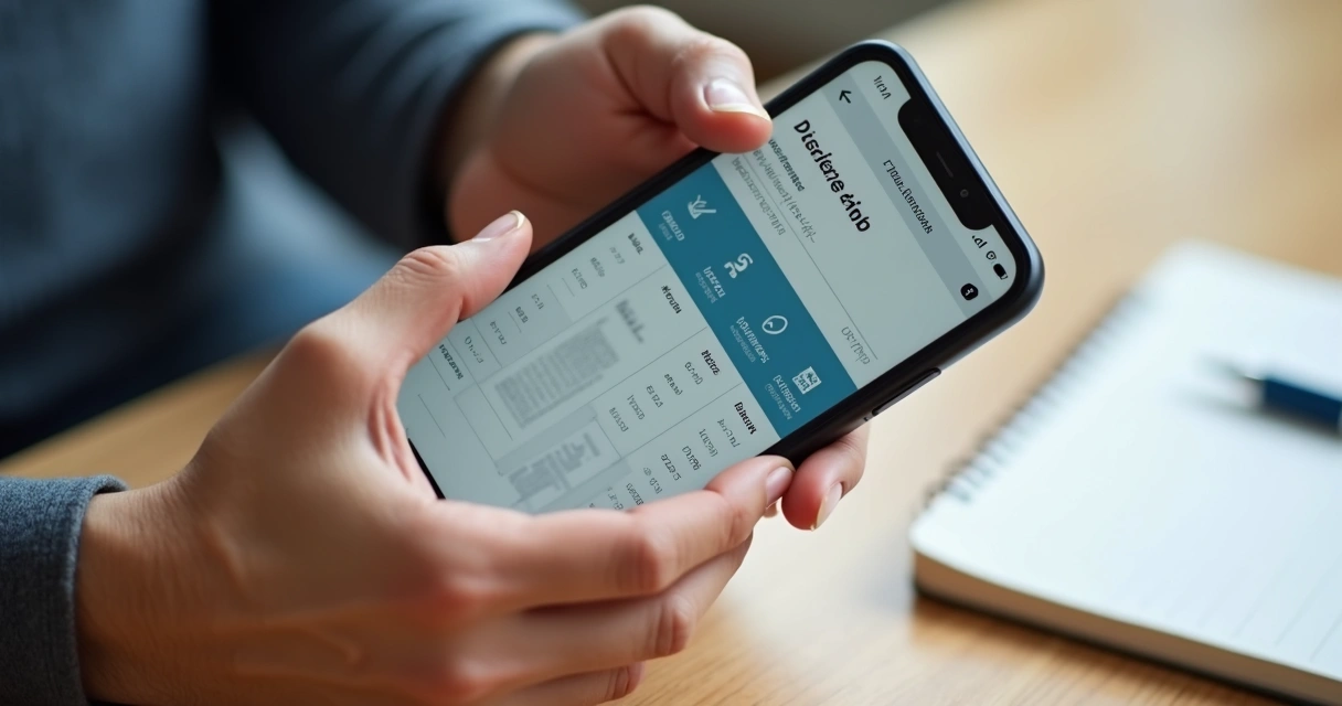 Pessoa preenchendo declaração de imposto de renda pelo celular 