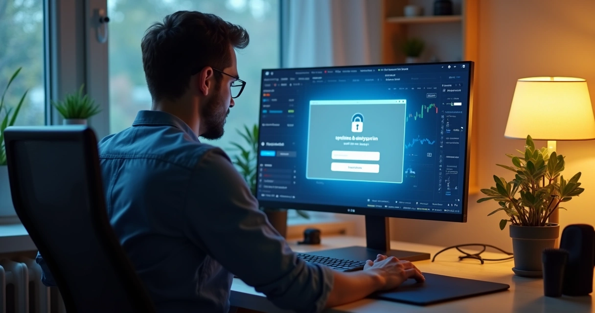 Usuário acessando plataforma de bots com dupla autenticação 
