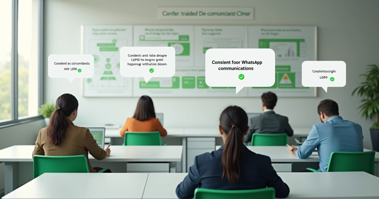 Clientes dando consentimento de uso de WhatsApp conforme LGPD 