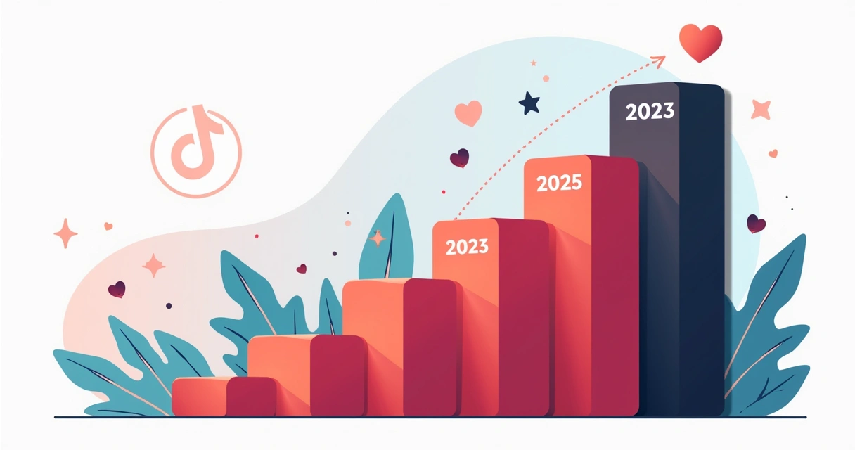 Gráfico de crescimento de usuários do TikTok no Brasil em 2025