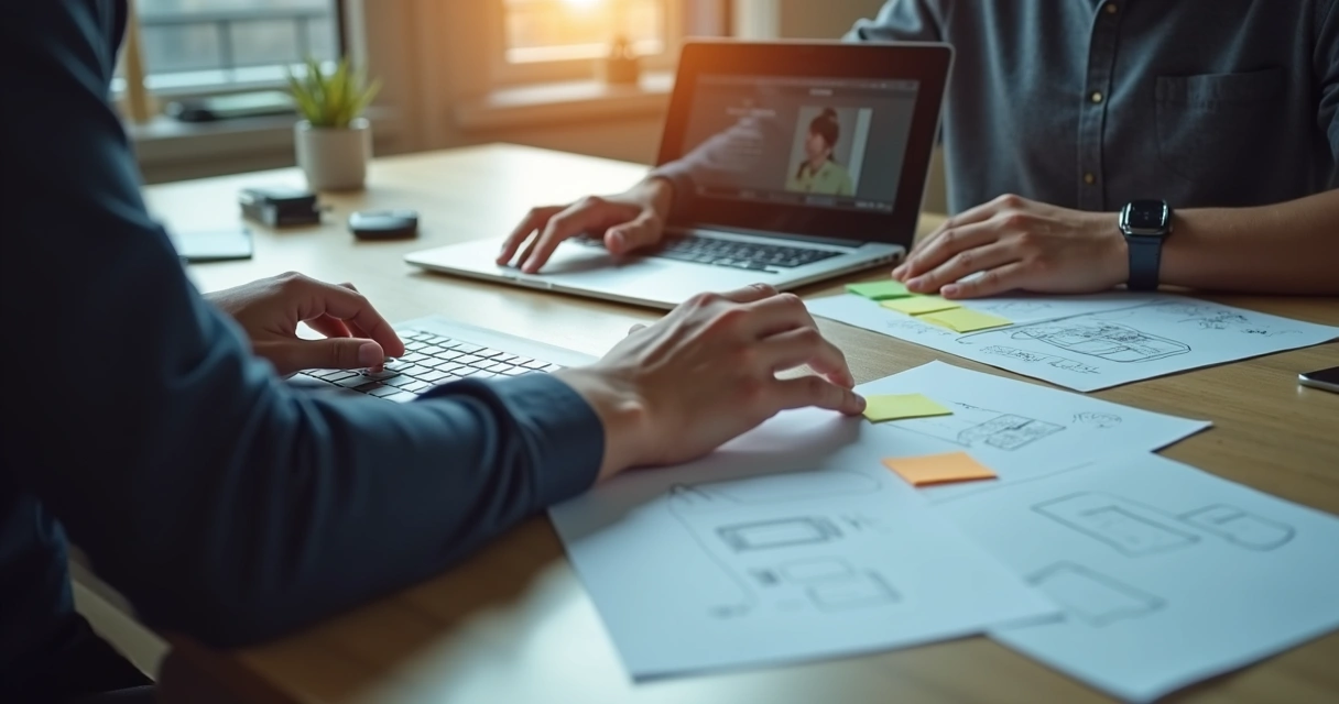 Pessoa analisando currículo UX em tela de notebook