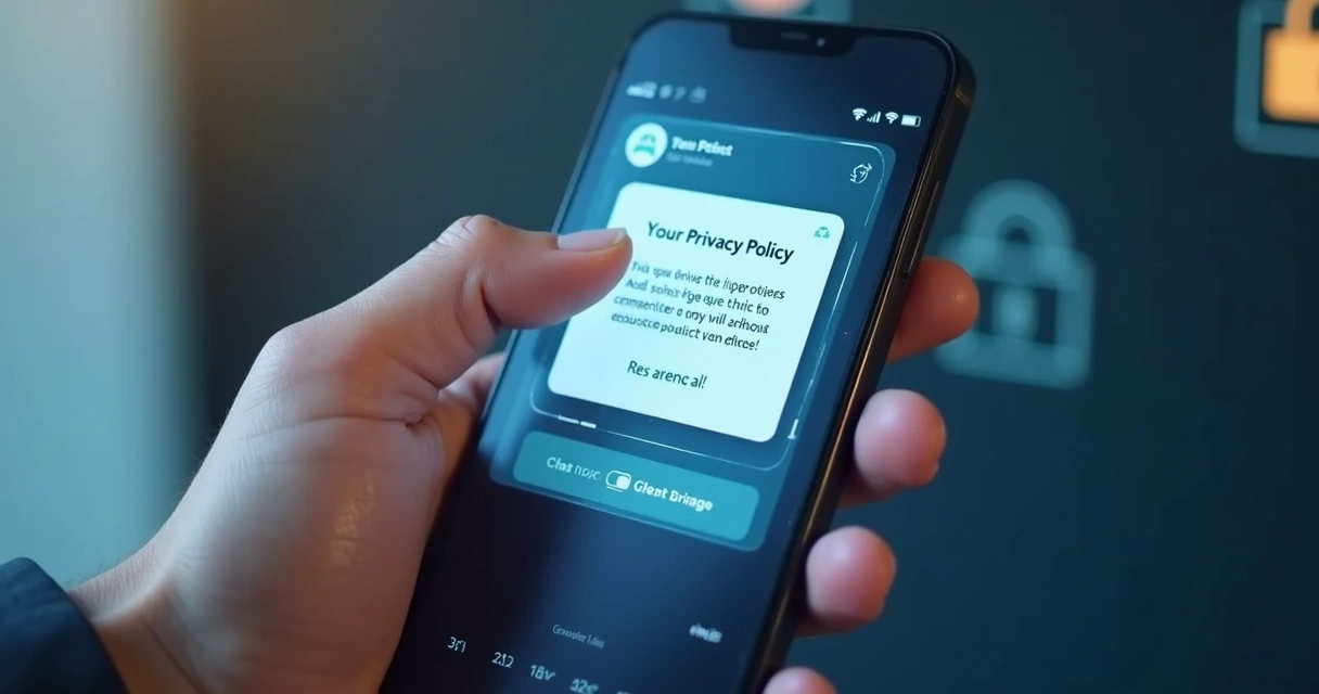 Interface amigável de chatbot indicando opções de privacidade 