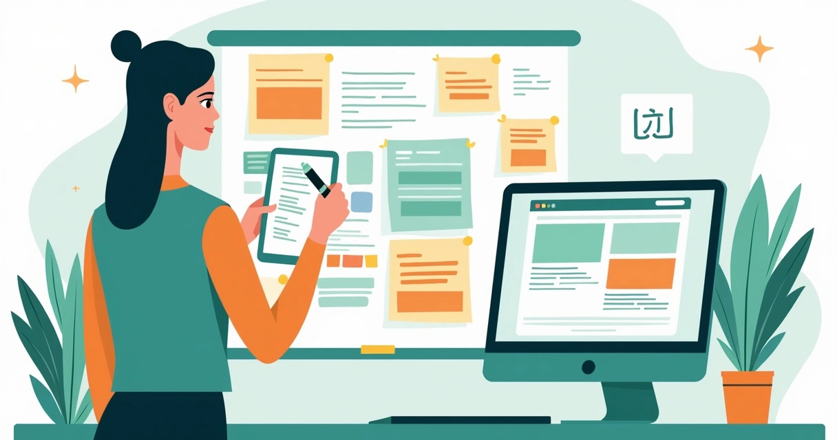 Designer ajustando wireframes para melhorar UX de site 