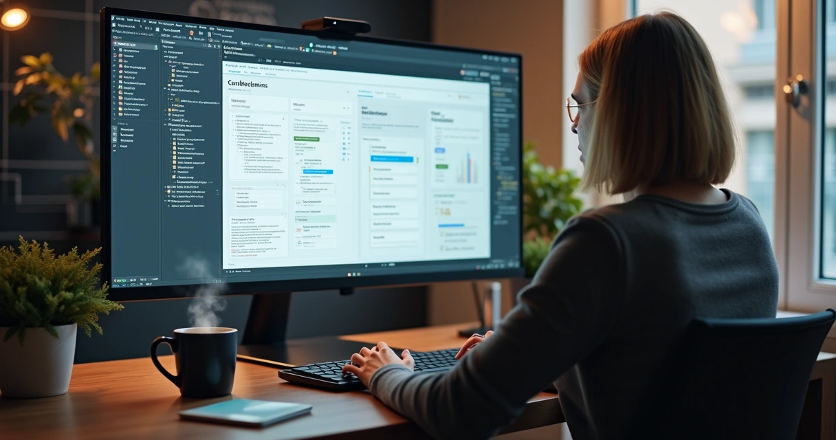 Recrutador avaliando portfólio de UX em entrevista remota