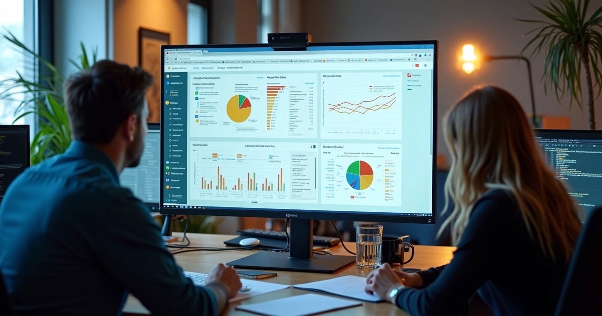 Equipe avaliando UX e performance de site 