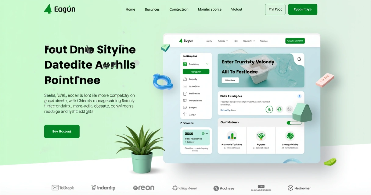 Página de site com navegação fácil e menus organizados 