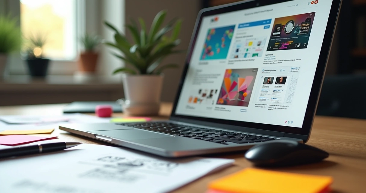 Portfólio de projetos de UX Design apresentado em tela de notebook