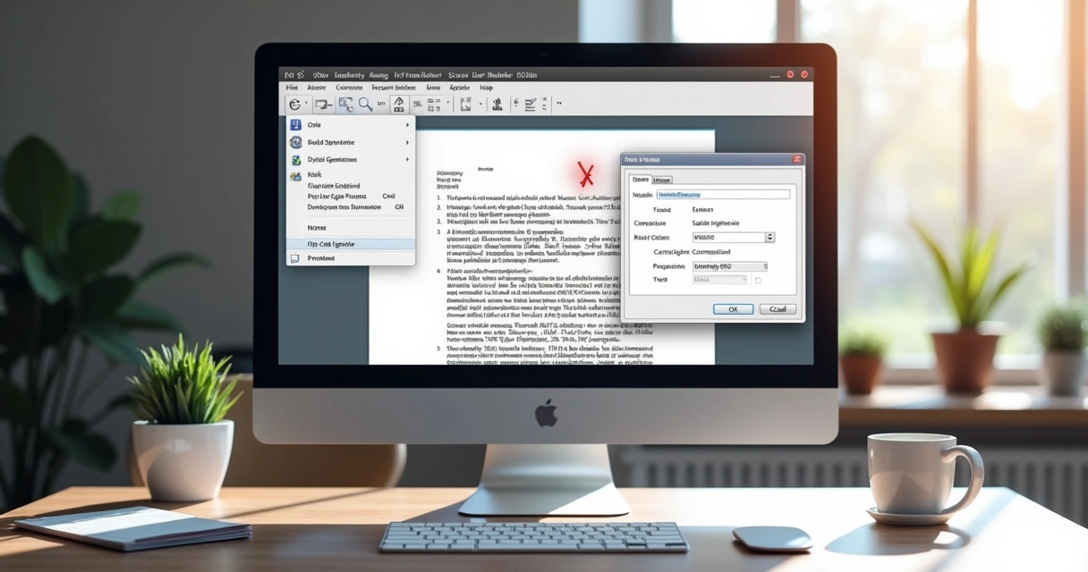 Tela de computador mostrando um documento PDF aberto, com a janela de validação de assinatura digital do Adobe Reader 