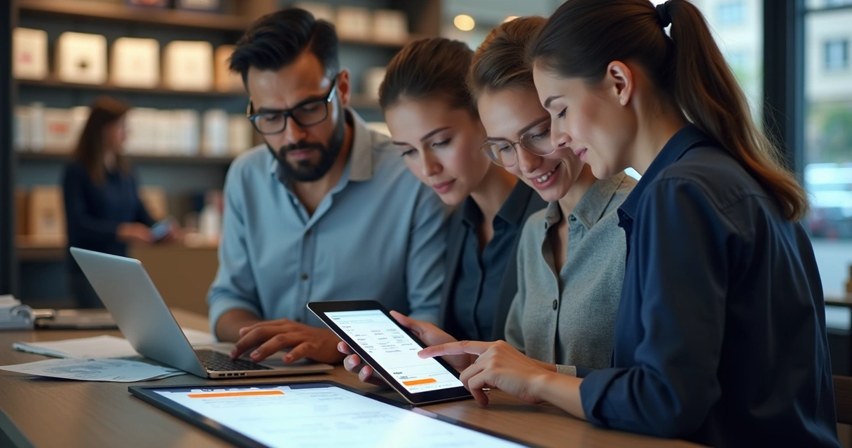 Equipe analisando comprovante de Pix Nubank na loja 