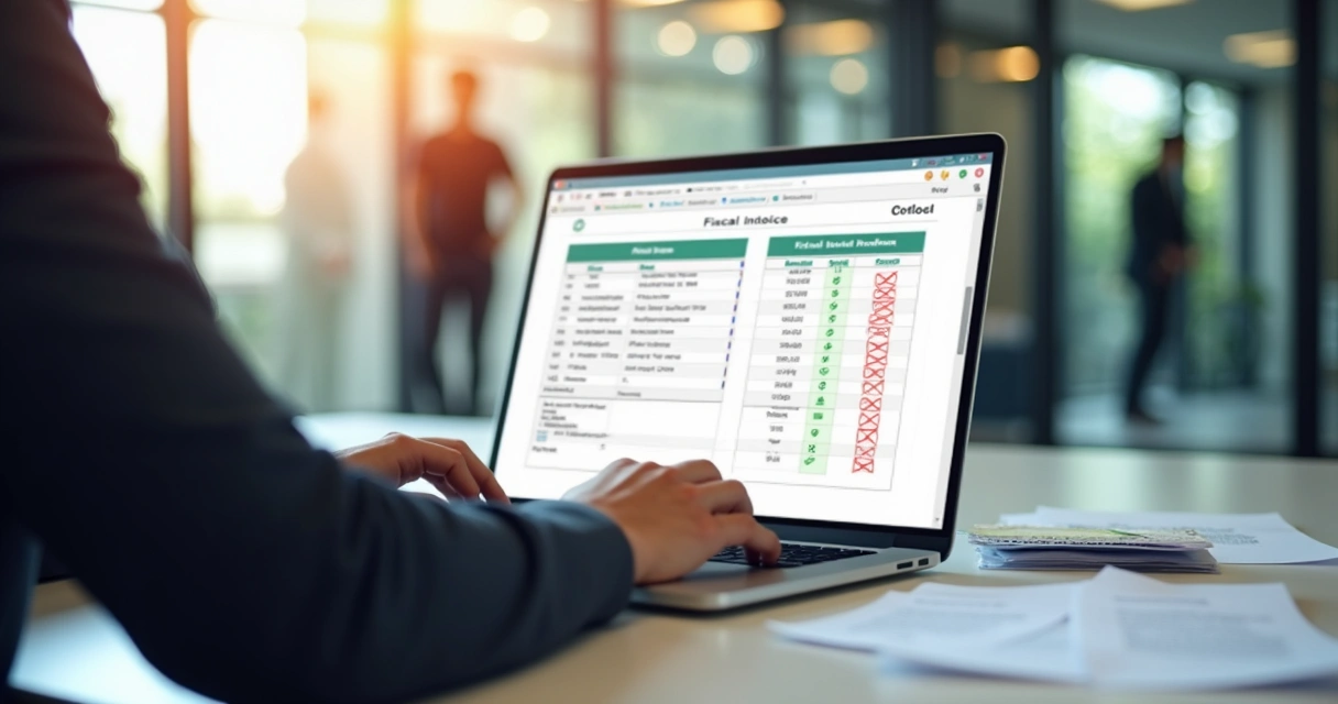 Tela de validador automático de schema JSON para nota fiscal