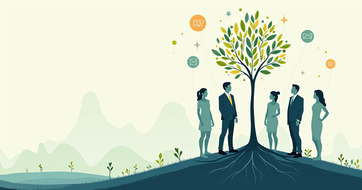 Gráfico conceptual de crecimiento humano en una organización 