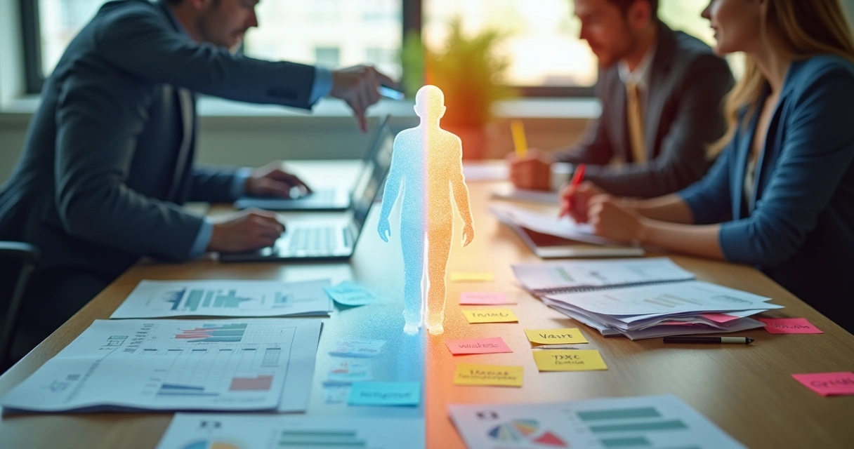 Comparação entre abordagem humana e avaliação tradicional em ambiente corporativo 